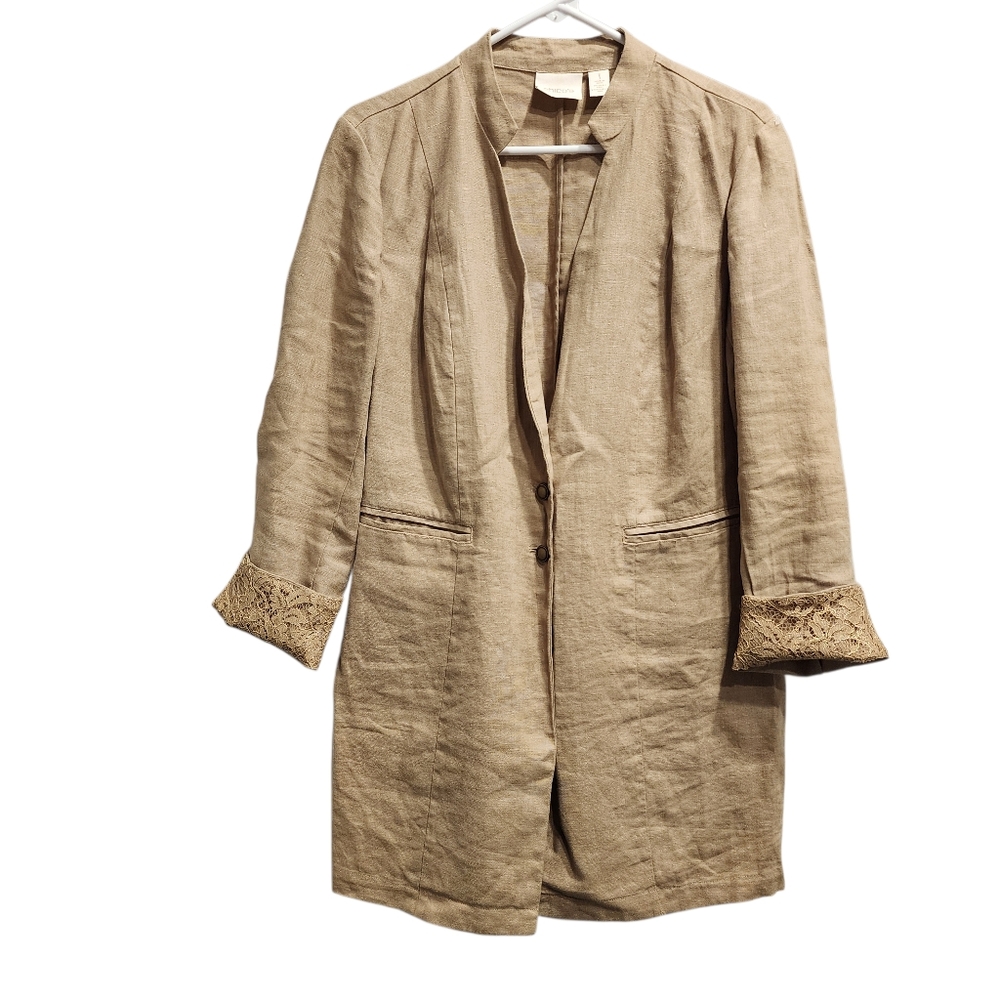 Chico’s 100% linen jacket size 1